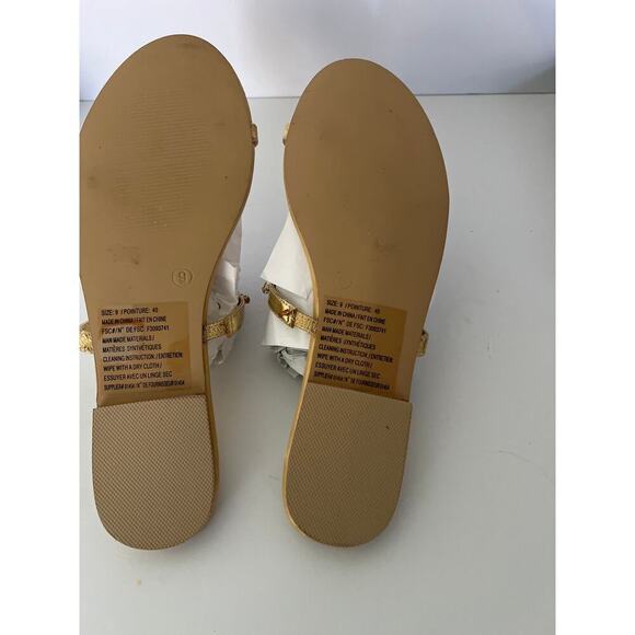 Women’s Gold double straps rhinestone slipper size 9 - Picture 7 of 7